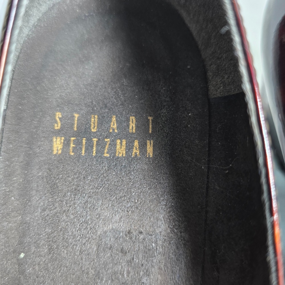 Stuart Weitzman Tortoiseshell Patent Wedge Pumps - Picture 4 of 12